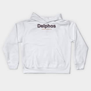 Delphos Grunge Text Kids Hoodie